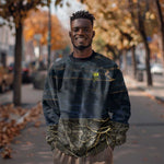 Geb Sweatshirt Ancient Egyptian Cracked Earth and Wheat Illustration Egyptian Earth God - African Pride