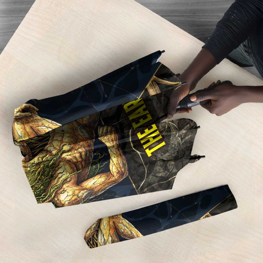 Geb Umbrella Ancient Egyptian Cracked Earth and Wheat Illustration Egyptian Earth God - African Pride