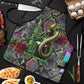 Geb Ancient Egyptian Apron with Serpent Throne and Snake Skin Texture Egyptian Earth God Tribute - African Pride