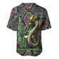 Geb Ancient Egyptian Baseball Jersey with Serpent Throne and Snake Skin Texture Egyptian Earth God Tribute - African Pride