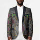 Geb Ancient Egyptian Blazer with Serpent Throne and Snake Skin Texture Egyptian Earth God Tribute - African Pride
