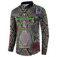 Geb Ancient Egyptian Button Sweatshirt with Serpent Throne and Snake Skin Texture Egyptian Earth God Tribute