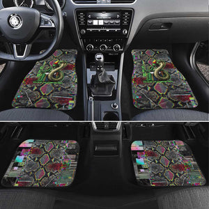 Geb Ancient Egyptian Car Mats with Serpent Throne and Snake Skin Texture Egyptian Earth God Tribute - African Pride
