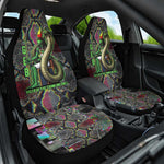 Geb Ancient Egyptian Car Seat Cover with Serpent Throne and Snake Skin Texture Egyptian Earth God Tribute - African Pride