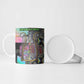 Geb Ancient Egyptian Ceramic Mug with Serpent Throne and Snake Skin Texture Egyptian Earth God Tribute - African Pride