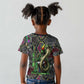 Geb Ancient Egyptian Kid T shirt with Serpent Throne and Snake Skin Texture Egyptian Earth God Tribute - African Pride