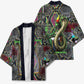 Geb Ancient Egyptian Kimono with Serpent Throne and Snake Skin Texture Egyptian Earth God Tribute - African Pride