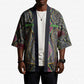 Geb Ancient Egyptian Kimono with Serpent Throne and Snake Skin Texture Egyptian Earth God Tribute - African Pride
