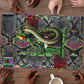 Geb Ancient Egyptian Puzzle with Serpent Throne and Snake Skin Texture Egyptian Earth God Tribute - African Pride