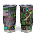 Geb Ancient Egyptian Tumbler Cup with Serpent Throne and Snake Skin Texture Egyptian Earth God Tribute - African Pride