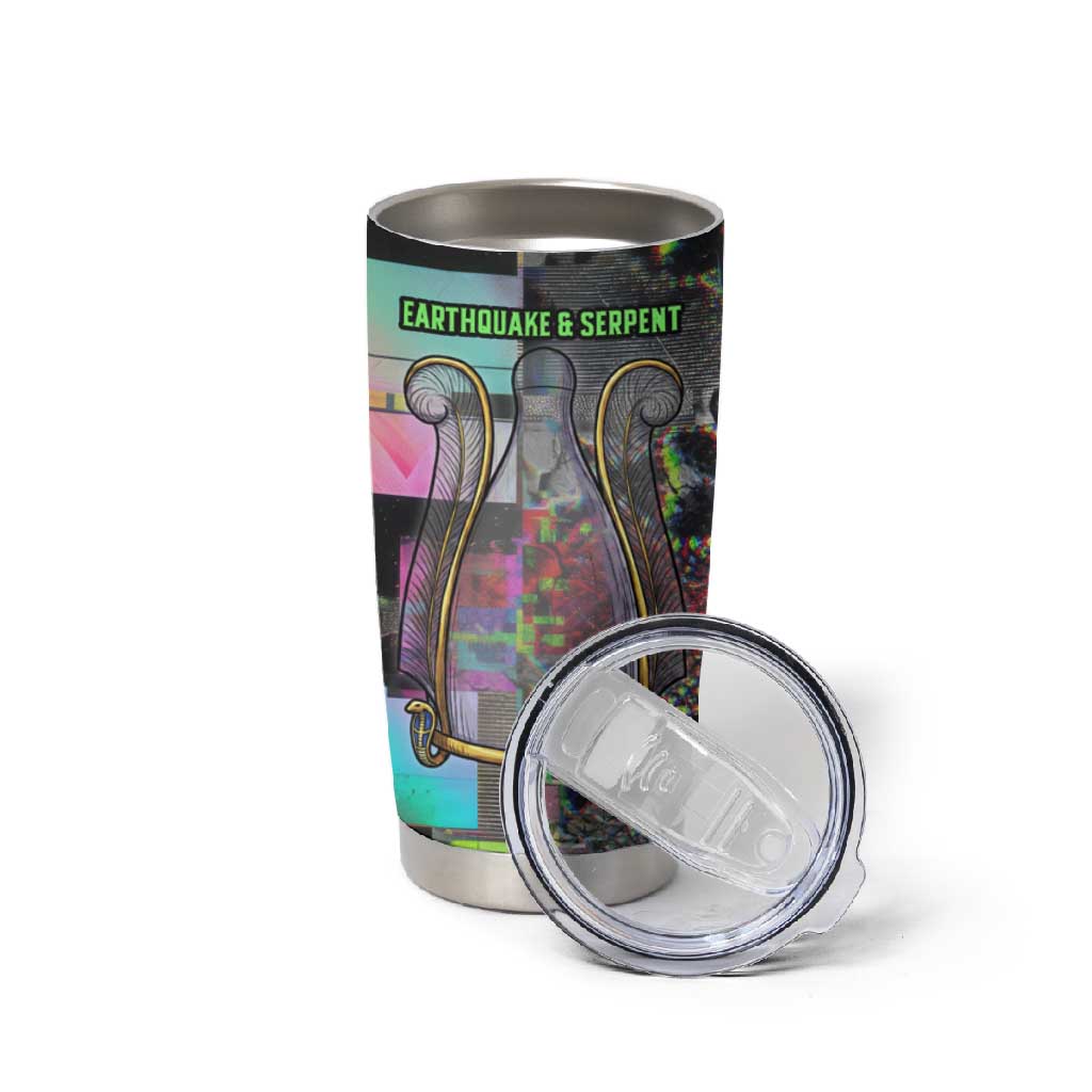 Geb Ancient Egyptian Tumbler Cup with Serpent Throne and Snake Skin Texture Egyptian Earth God Tribute - African Pride