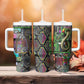 Geb Ancient Egyptian Tumbler With Handle with Serpent Throne and Snake Skin Texture Egyptian Earth God Tribute - African Pride