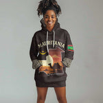 Mauritania Hoodie Dress - Desert Sunset Camel Silhouette and Flag Accents