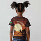 Mauritania Kid T shirt - Desert Sunset Camel Silhouette and Flag Accents
