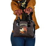Mauritania Shoulder Handbag - Desert Sunset Camel Silhouette and Flag Accents