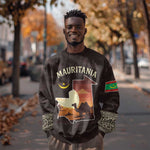 Mauritania Sweatshirt - Desert Sunset Camel Silhouette and Flag Accents
