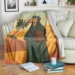 Mauritania Blanket - Sidi the Sahara Camel Cartoon and Desert Caravan Design