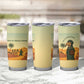 Mauritania Tumbler Cup - Sidi the Sahara Camel Cartoon and Desert Caravan Design