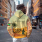 Mauritania Zip Hoodie - Sidi the Sahara Camel Cartoon and Desert Caravan Design
