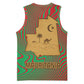 Mauritania Basketball Jersey - Desert Camel Crescent Moon and Palm Tree Graphic in Red Green Gold Pattern TS04