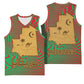 Mauritania Basketball Jersey - Desert Camel Crescent Moon and Palm Tree Graphic in Red Green Gold Pattern TS04