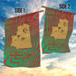 Mauritania Garden Flag - Desert Camel Crescent Moon and Palm Tree Graphic in Red Green Gold Pattern