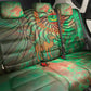 Mauritania Back Car Seat Cover - Green Tie Dye Camel and Crescent Moon Flag Design