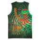 Mauritania Basketball Jersey - Green Tie Dye Camel and Crescent Moon Flag Design TS04