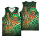 Mauritania Basketball Jersey - Green Tie Dye Camel and Crescent Moon Flag Design TS04