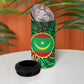 Mauritania 4 in 1 Can Cooler Tumbler - Green Tie Dye Camel and Crescent Moon Flag Design