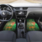 Mauritania Car Mats - Green Tie Dye Camel and Crescent Moon Flag Design