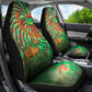 Mauritania Car Seat Cover - Green Tie Dye Camel and Crescent Moon Flag Design