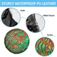 Mauritania Spare Tire Cover - Green Tie Dye Camel and Crescent Moon Flag Design