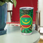 Mauritania Tumbler Cup - Green Tie Dye Camel and Crescent Moon Flag Design