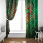 Mauritania Window Curtain - Green Tie Dye Camel and Crescent Moon Flag Design