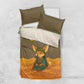 Mauritania Bedding Set - Cute Fennec Fox and Arabic Calligraphy Desert Design