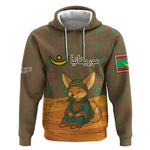 Mauritania Hoodie - Cute Fennec Fox and Arabic Calligraphy Desert Design