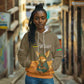 Mauritania Hoodie - Cute Fennec Fox and Arabic Calligraphy Desert Design