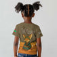 Mauritania Kid T shirt - Cute Fennec Fox and Arabic Calligraphy Desert Design