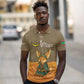 Mauritania Polo Shirt - Cute Fennec Fox and Arabic Calligraphy Desert Design