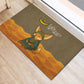 Mauritania Rubber Doormat - Cute Fennec Fox and Arabic Calligraphy Desert Design