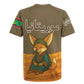Mauritania Rugby Jersey - Cute Fennec Fox and Arabic Calligraphy Desert Design