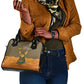 Mauritania Shoulder Handbag - Cute Fennec Fox and Arabic Calligraphy Desert Design