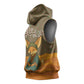 Mauritania Sleeveless Hoodie - Cute Fennec Fox and Arabic Calligraphy Desert Design - African Pride