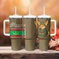 Mauritania Tumbler With Handle - Cute Fennec Fox and Arabic Calligraphy Desert Design