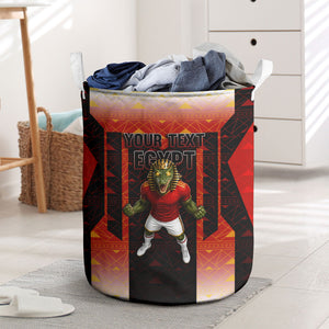 Personalized Egypt Soccer Sobek Crocodile Mascot Laundry Basket Pharaoh Mascot Egyptian Hieroglyphic