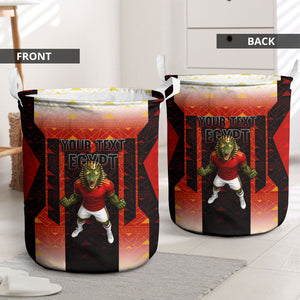 Personalized Egypt Soccer Sobek Crocodile Mascot Laundry Basket Pharaoh Mascot Egyptian Hieroglyphic