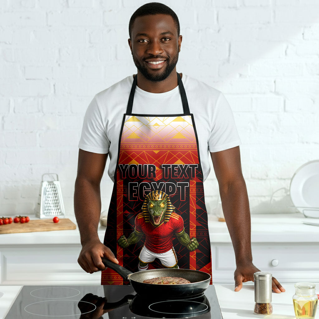 Personalized Egypt Soccer Sobek Crocodile Mascot Apron Pharaoh Mascot Egyptian Hieroglyphic