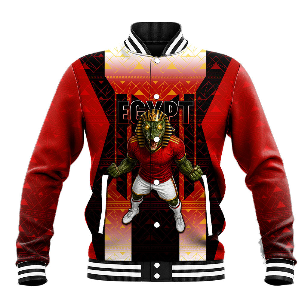 Personalized Egypt Soccer Sobek Crocodile Mascot Baseball Jacket Pharaoh Mascot Egyptian Hieroglyphic