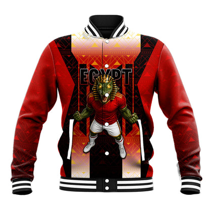 Personalized Egypt Soccer Sobek Crocodile Mascot Baseball Jacket Pharaoh Mascot Egyptian Hieroglyphic